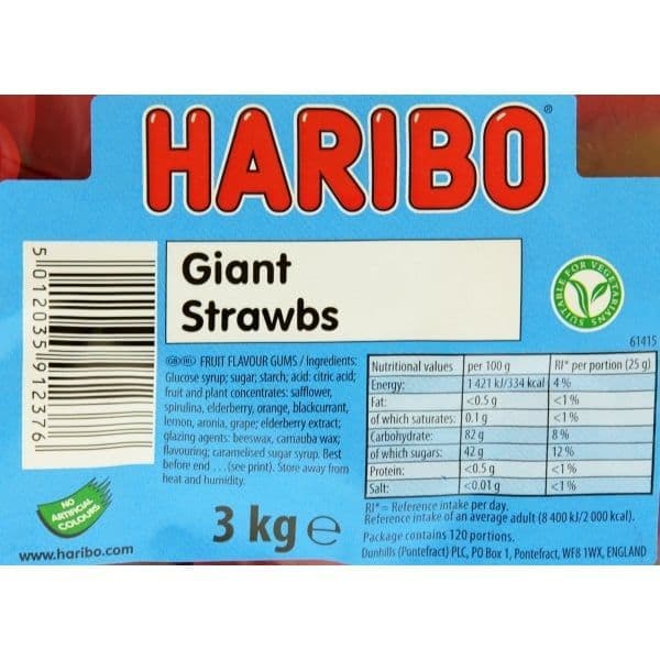 Haribo Giant Strawberry ( UK ) - Image 3