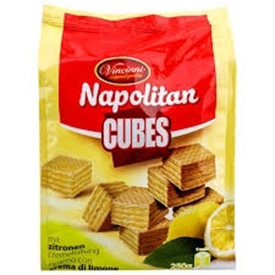Vincinni Napolitan Cubes Lemon Cream Filled 250g ( North Macedonia )